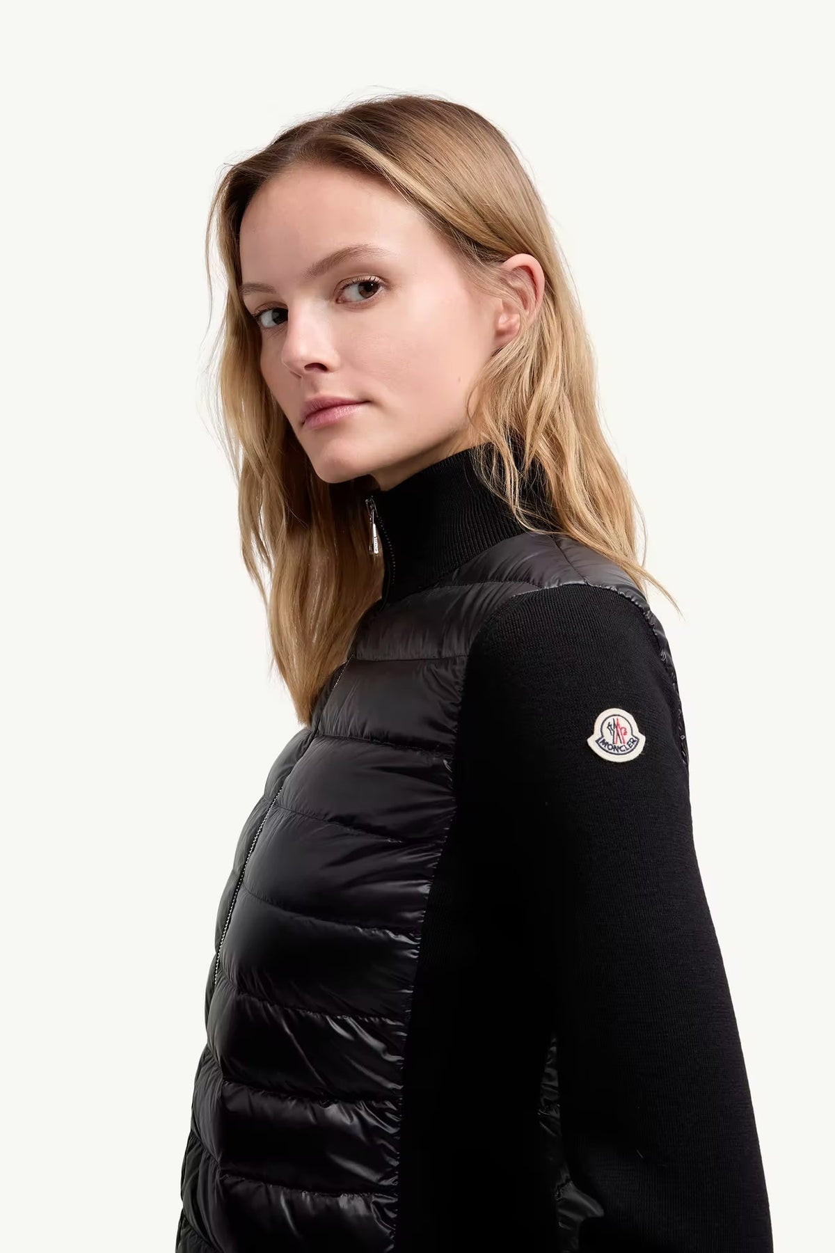 Cardigan zippé matelassé